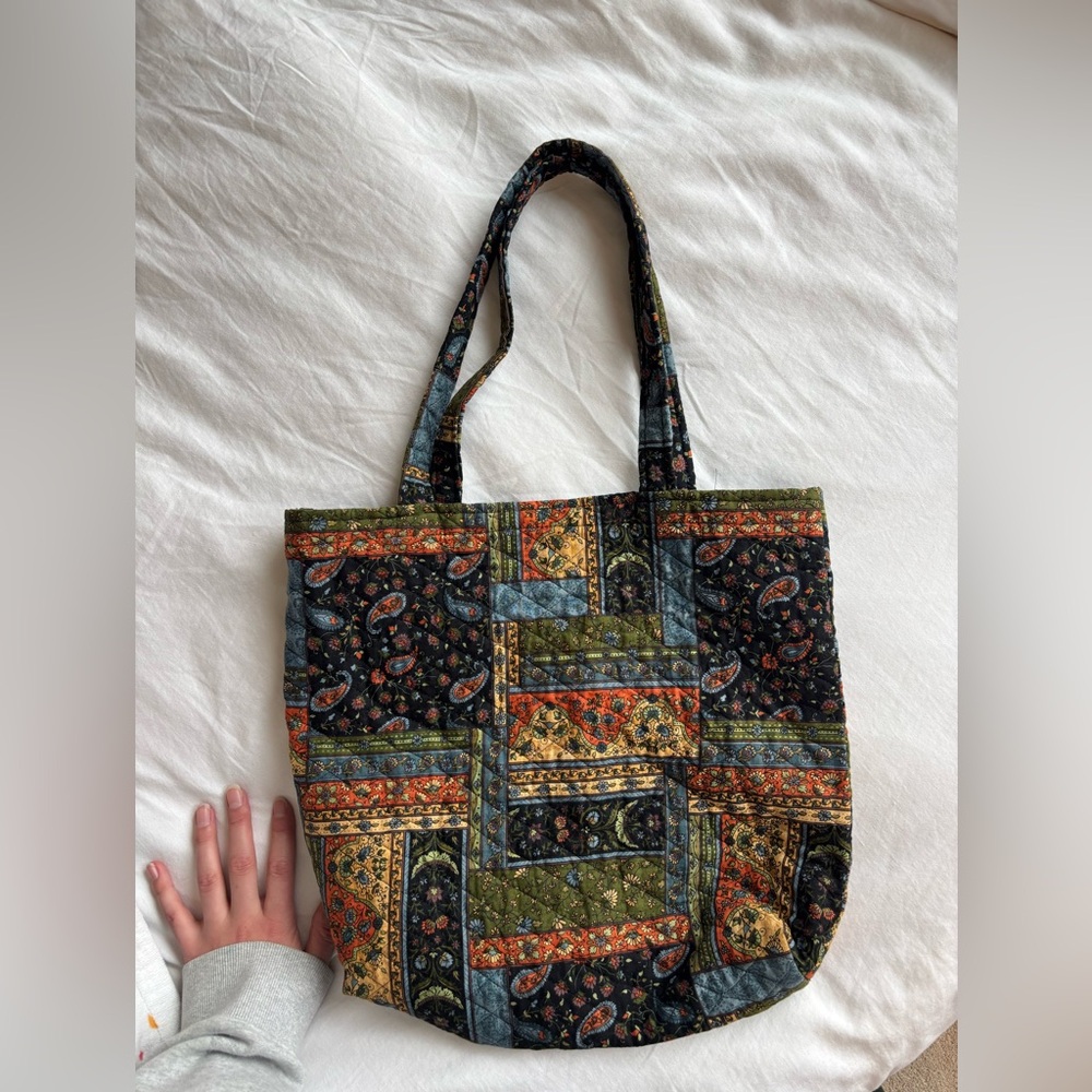 Handmade Quilted Paisley Tote Bag!